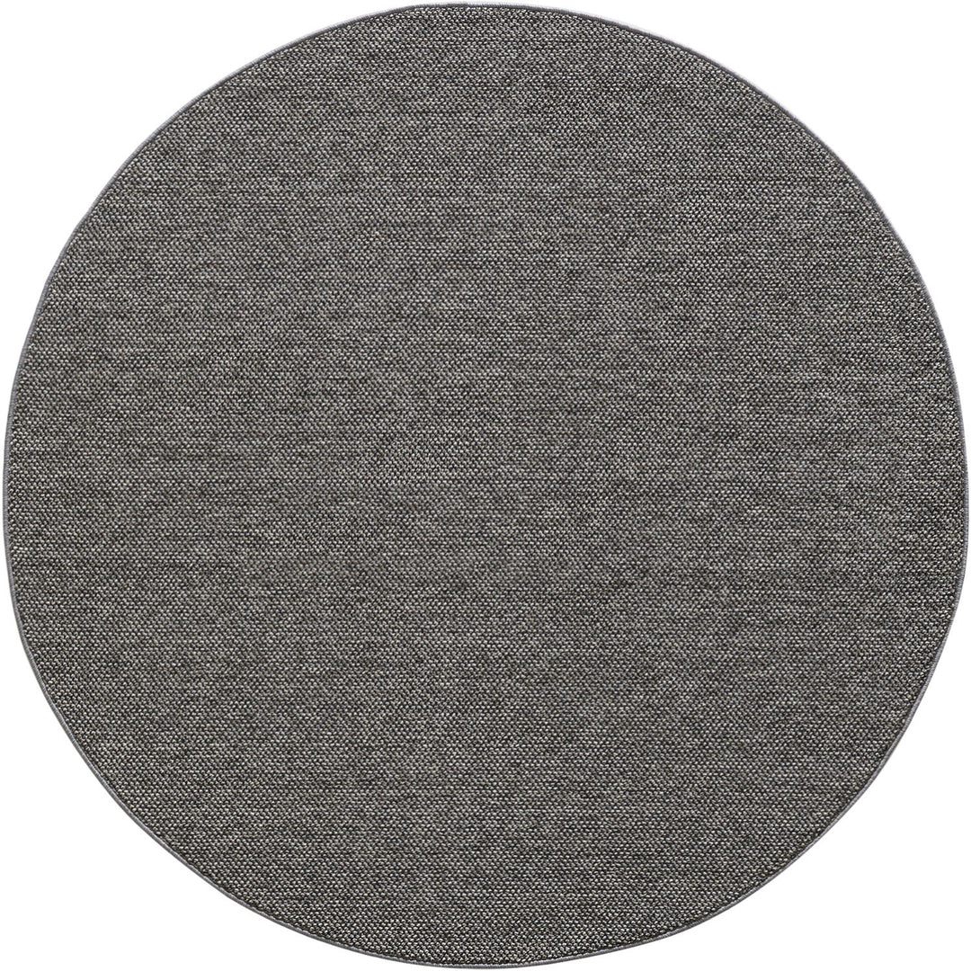 Teppich Kurzflor Flachgewebe Uni-Design Polypropylen Wohnzimmer_Rund_
