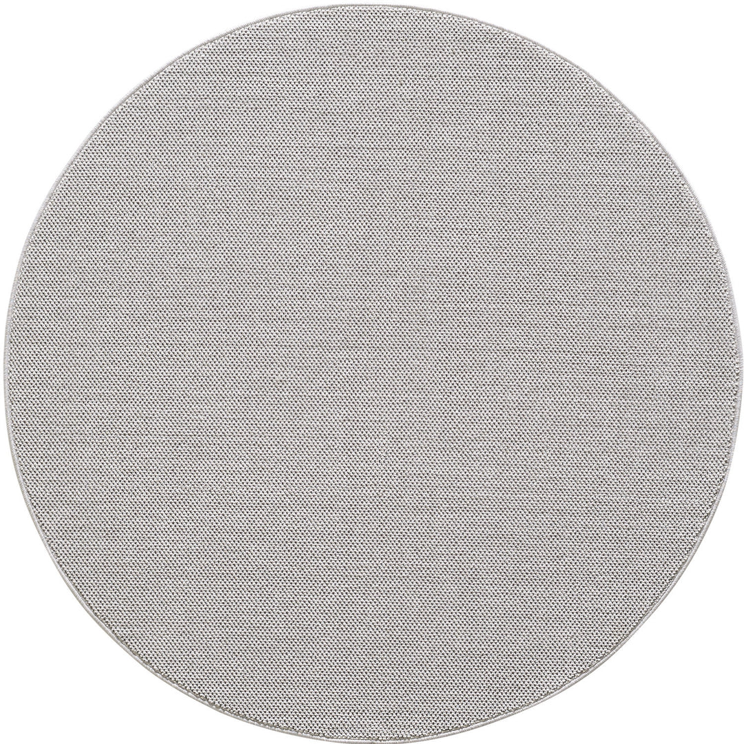 Teppich Kurzflor Flachgewebe Uni-Design Polypropylen Wohnzimmer_Rund_