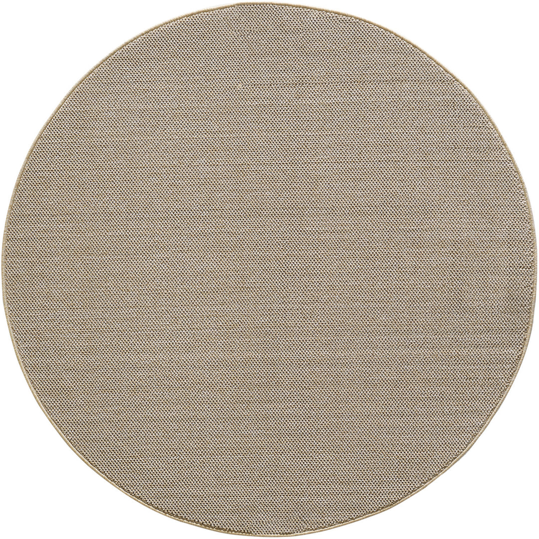 Teppich Kurzflor Flachgewebe Uni-Design Polypropylen Wohnzimmer_Rund_