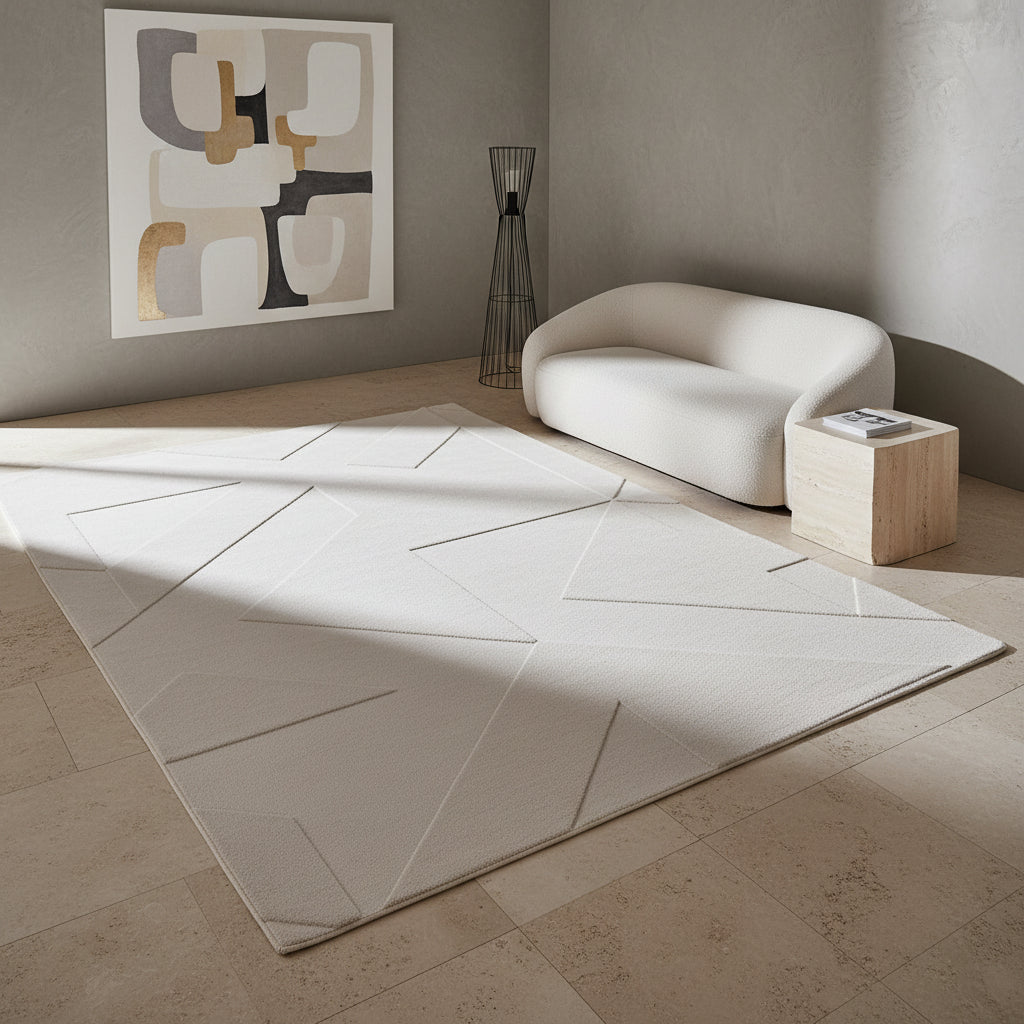 Teppich Kurzflor Geometrisch Microfaser Innen Läufer