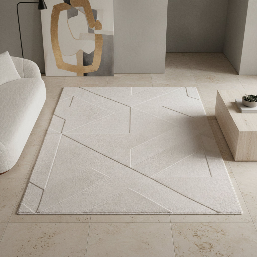 Kurzflor-Teppich Geometrisch – Waschbar