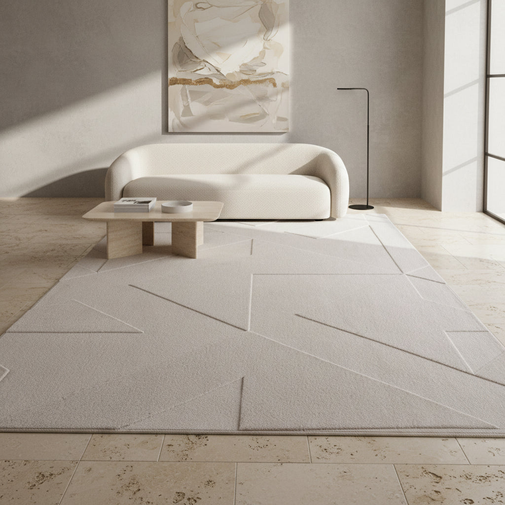 Teppich Kurzflor Geometrisch Microfaser Innen Läufer