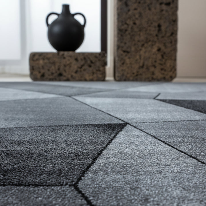 Teppich Kurzflor Geometrisch Polypropylen Wohnzimmer_Läufer_