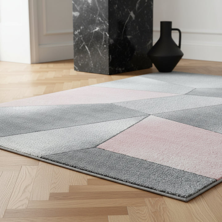 Teppich Kurzflor Geometrisch Polypropylen Wohnzimmer_Läufer_