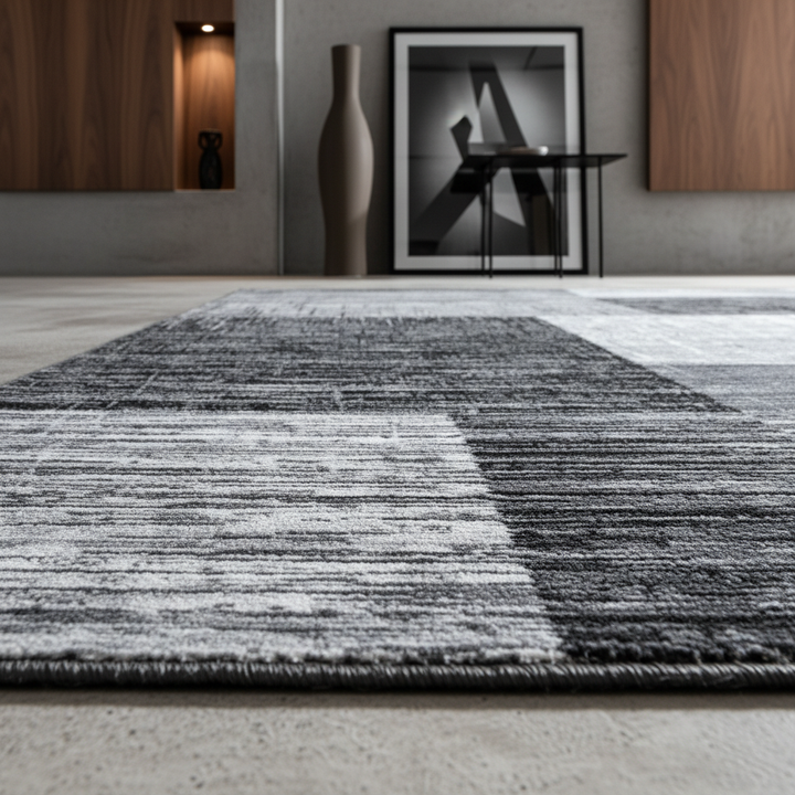 Teppich Kurzflor Karo-Abstrakt Polypropylen Wohnzimmer_Läufer_