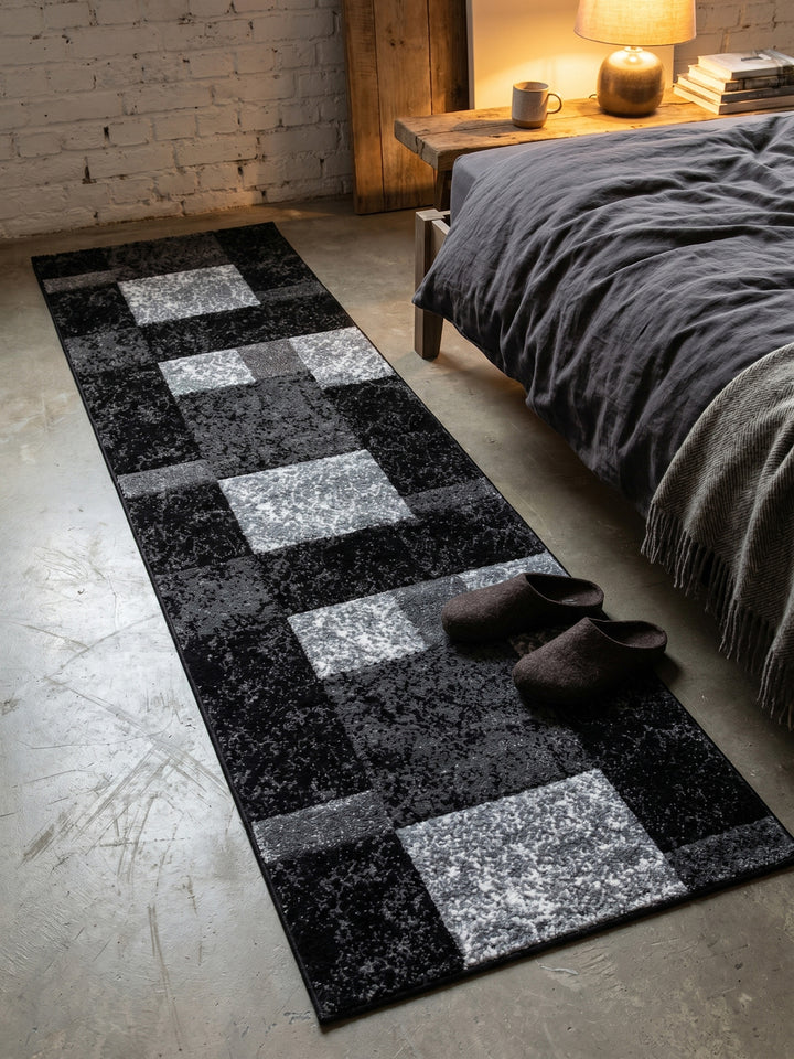 Teppich Black Läufer Wohnidee gemütlich_