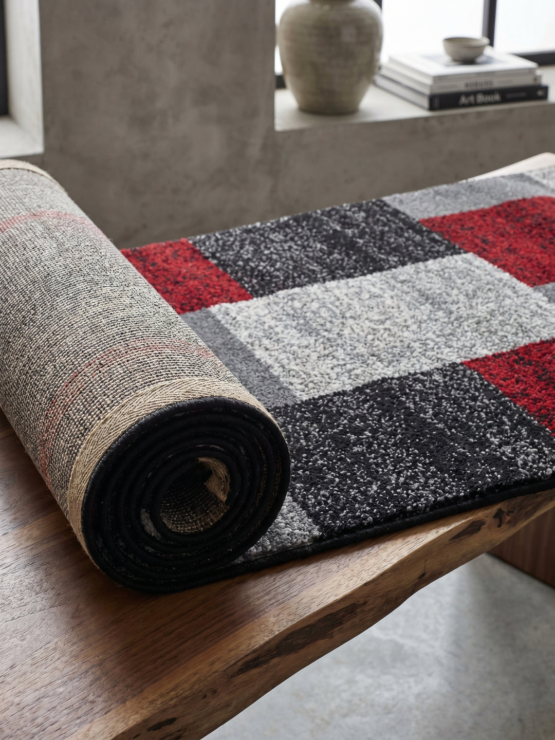 Teppich Red Läufer Wohnaccessoire Deko_