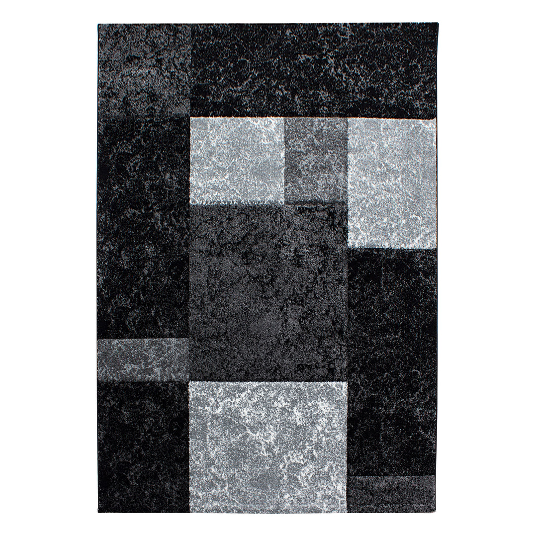 Teppich Kurzflor Karo Design Polypropylen Wohnzimmer_Läufer_