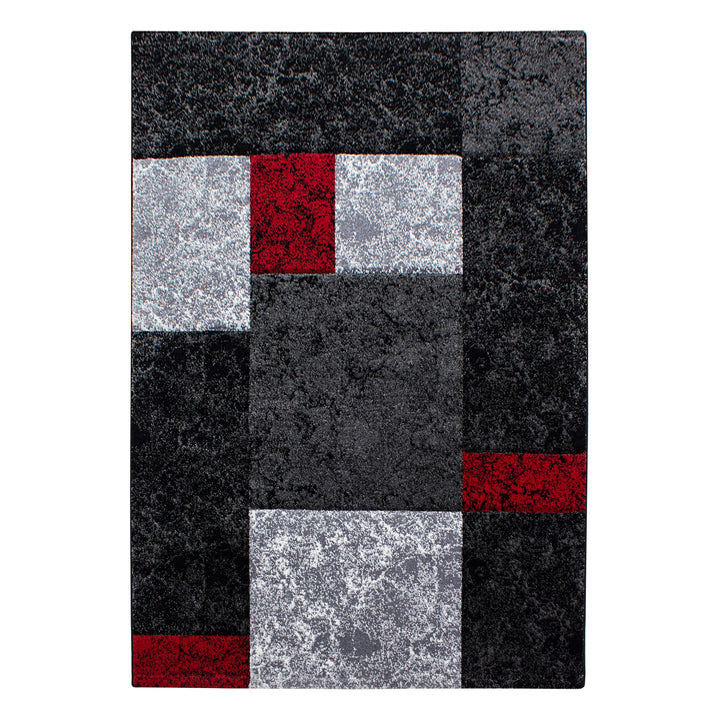 Teppich Kurzflor Karo Design Polypropylen Wohnzimmer_Läufer_