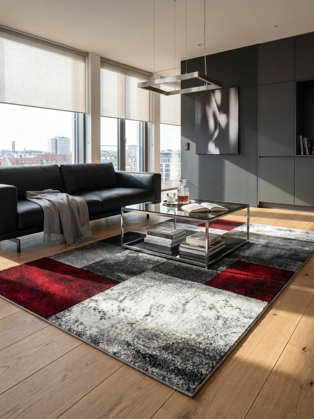 Teppich Red rechteckig im Wohnzimmer Einrichtungsidee_