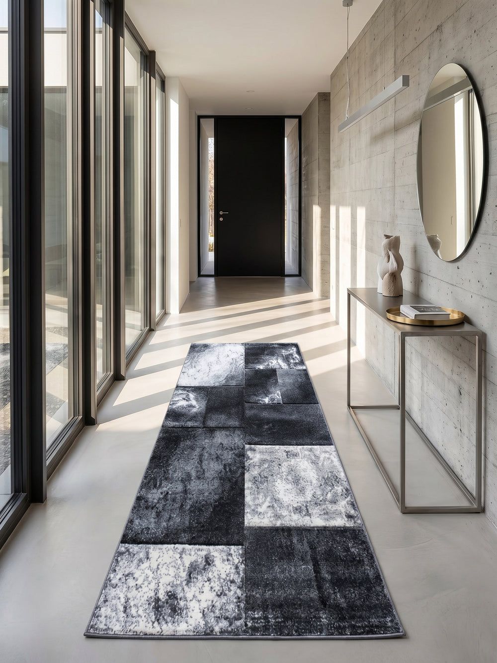 Teppich Grey Läufer im Wohnzimmer Einrichtungsidee_