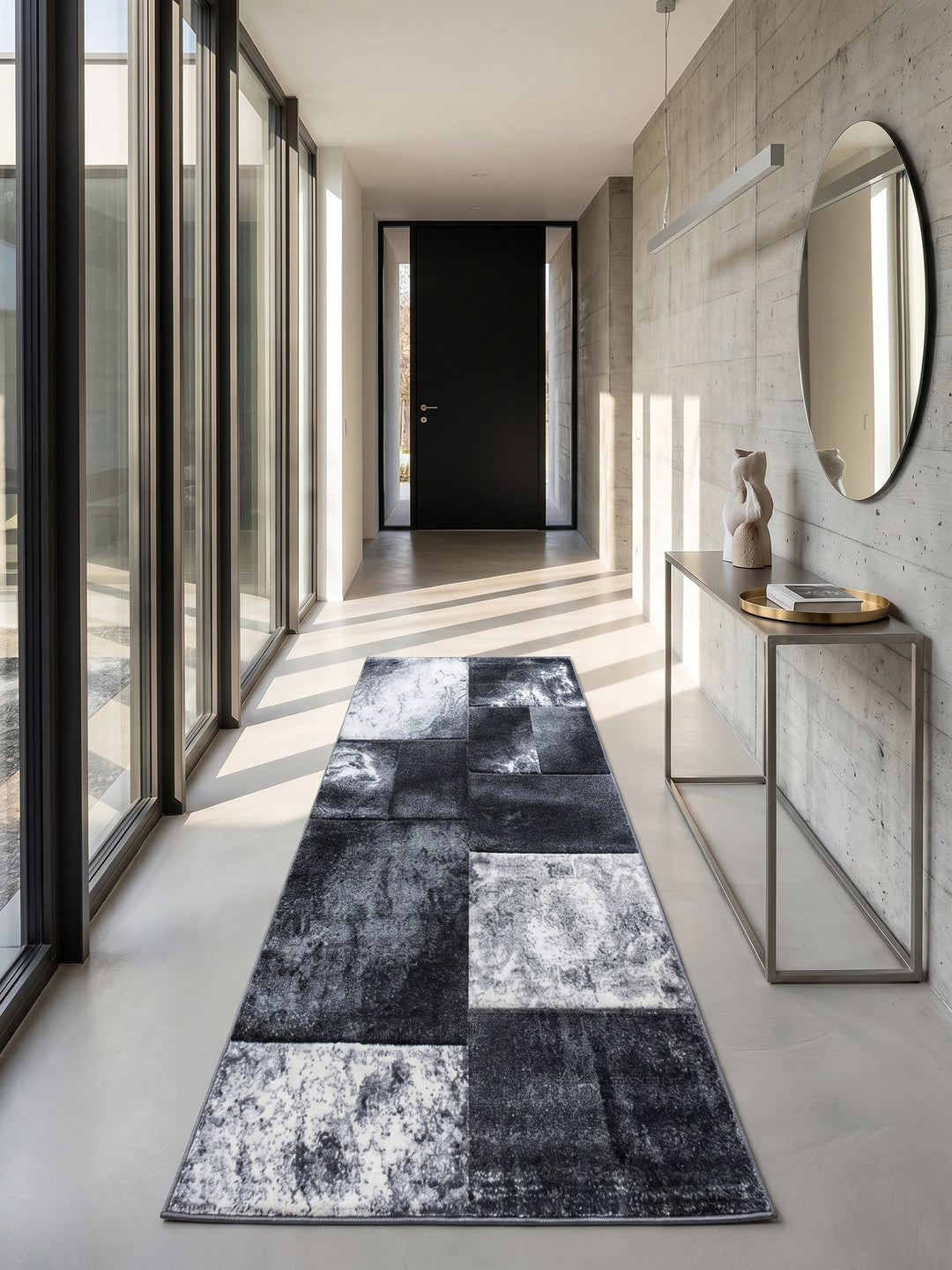 Teppich Grey Läufer im Wohnzimmer Einrichtungsidee_