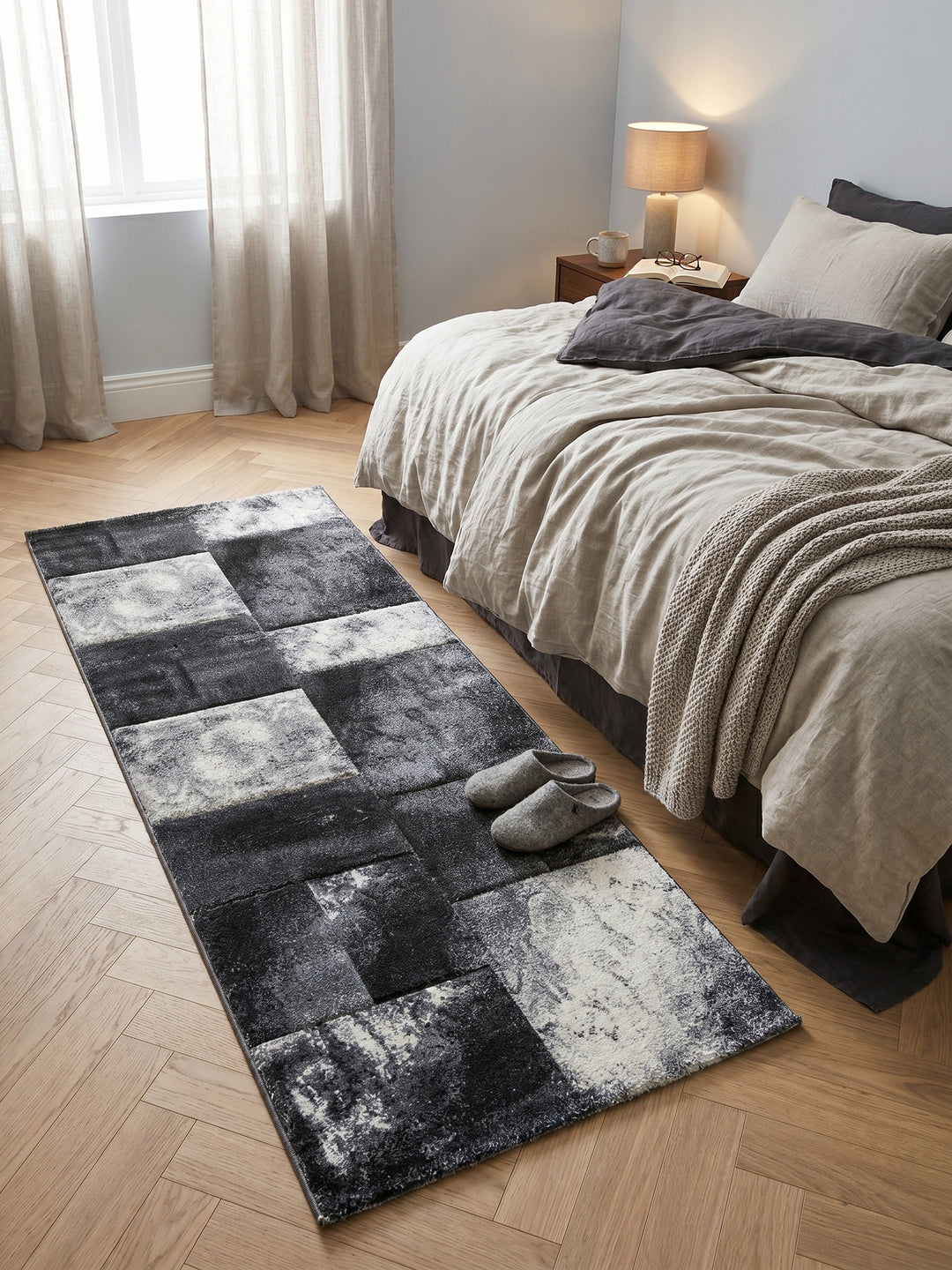 Teppich Grey Läufer Wohnidee gemütlich_