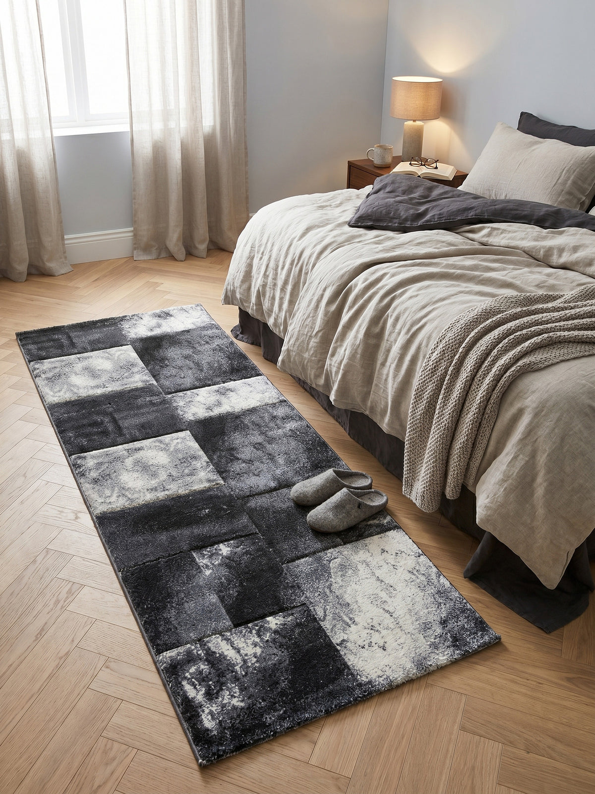 Teppich Grey Läufer Wohnidee gemütlich_
