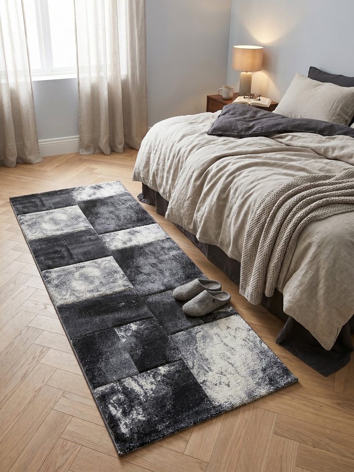 Teppich Grey Läufer Wohnidee gemütlich_