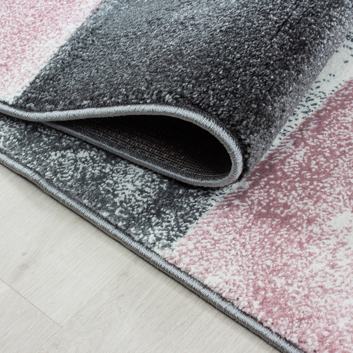 Kurzflor-Teppich Mosaik-Karo – Waschbar | Patchwork-Optik | 246k Noppen pro m² für Langlebigkeit – Ansicht 5