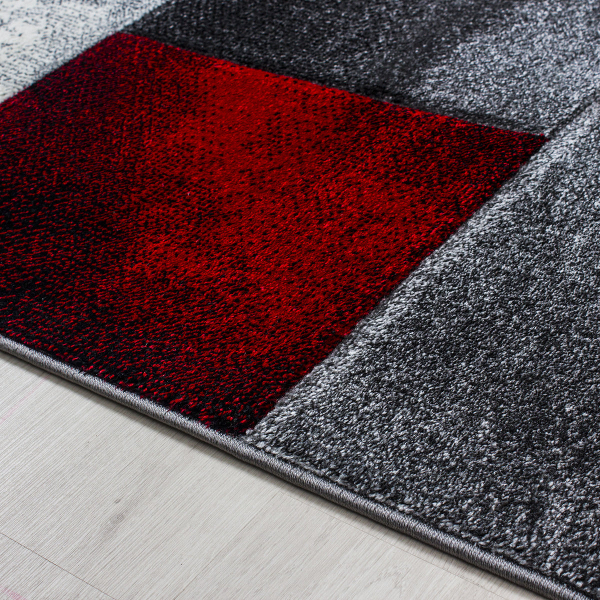 Kurzflor-Teppich Mosaik-Karo – Waschbar | Patchwork-Optik | 246k Noppen pro m² für Langlebigkeit – Ansicht 29