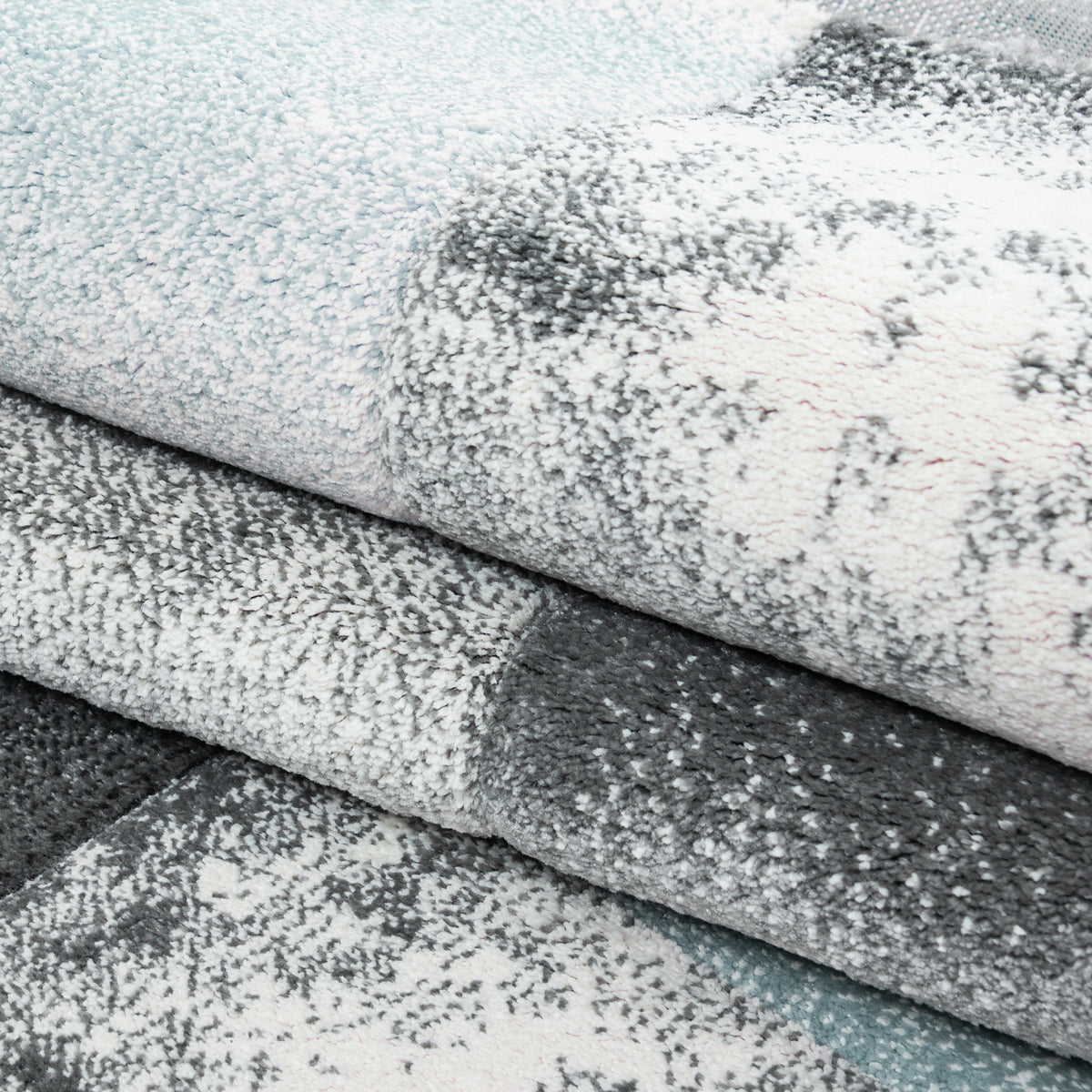 Kurzflor-Teppich Mosaik-Karo – Waschbar | Patchwork-Optik | 246k Noppen pro m² für Langlebigkeit – Ansicht 33