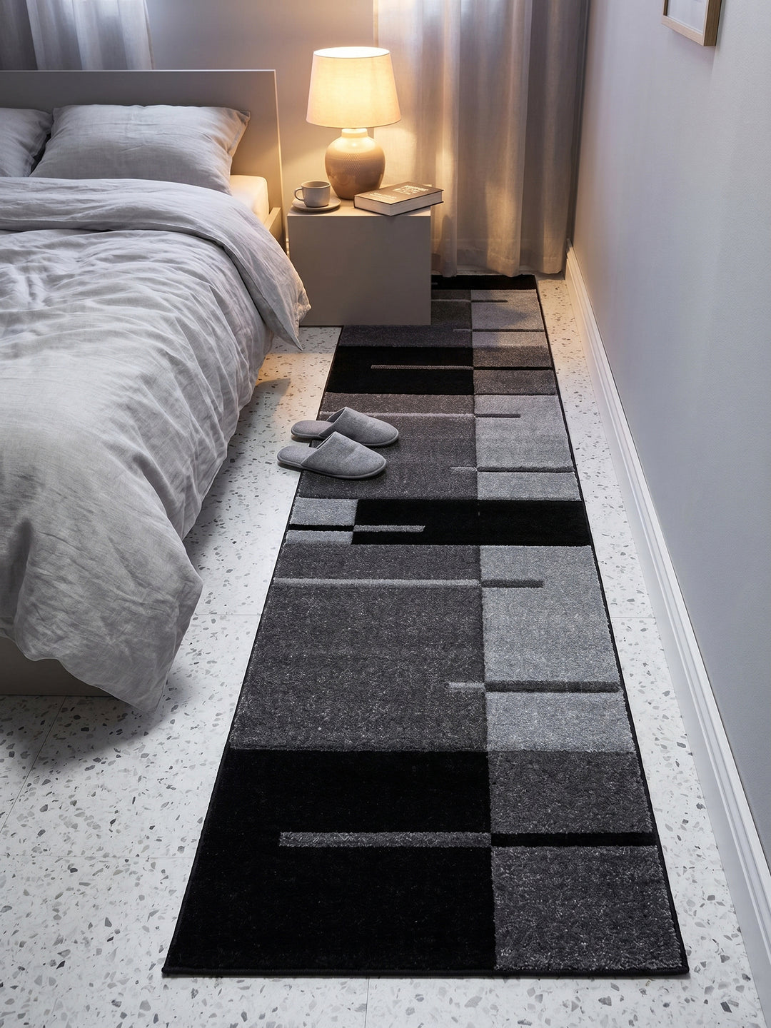 Teppich Grey Läufer Wohnidee gemütlich_