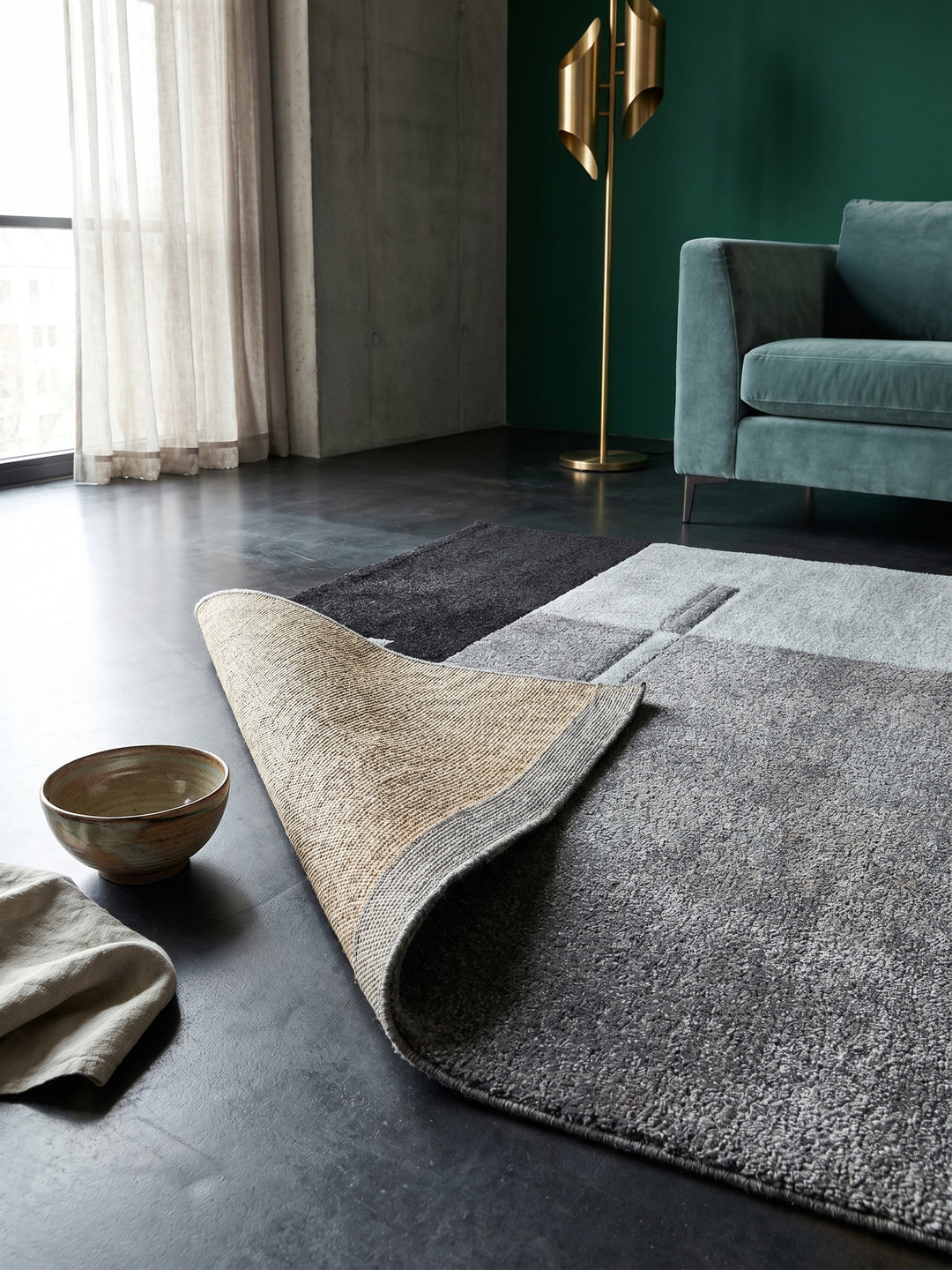 Teppich Grey rechteckig Wohnaccessoire Deko_