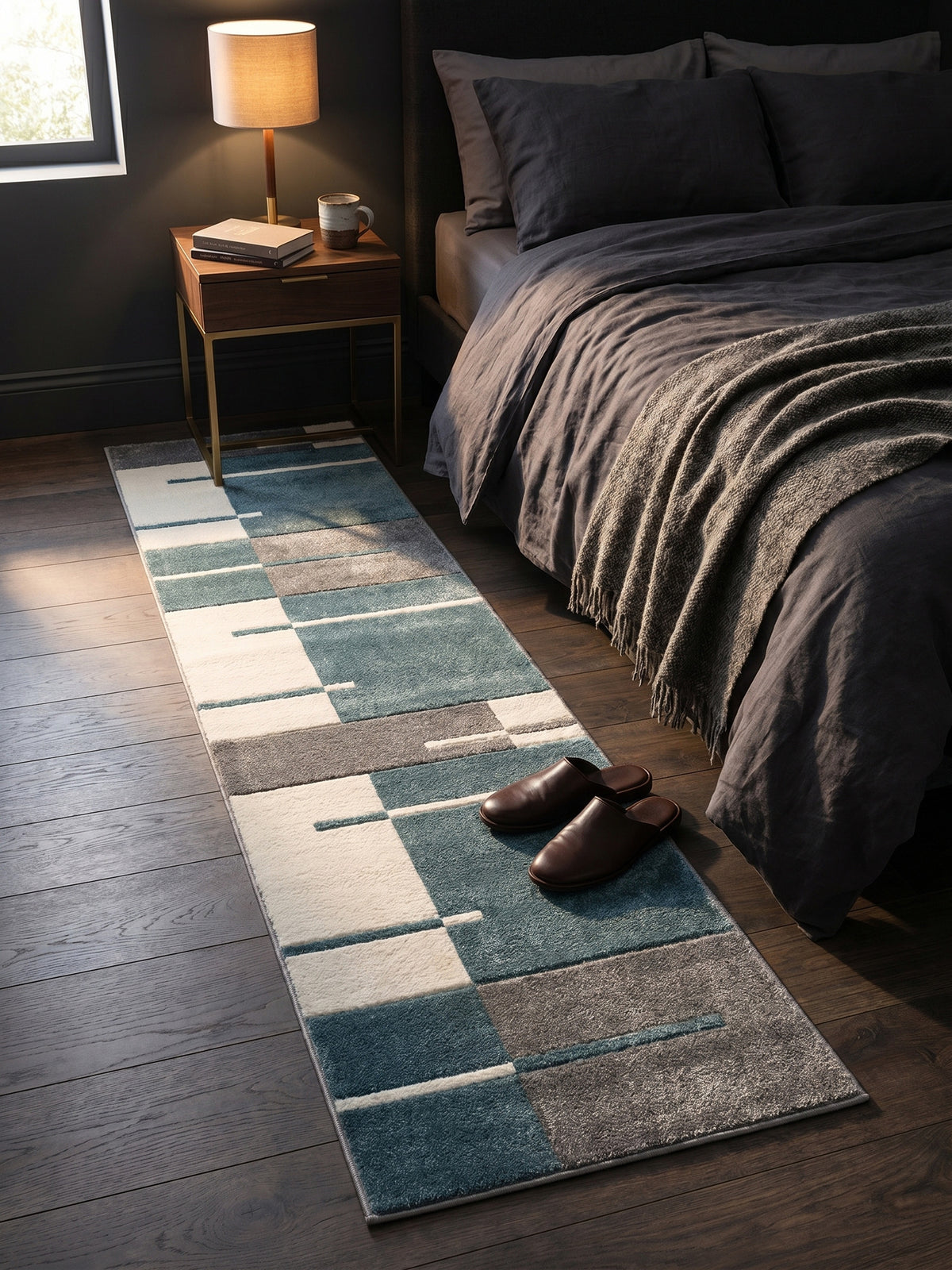Teppich Blue Läufer Wohnidee gemütlich_