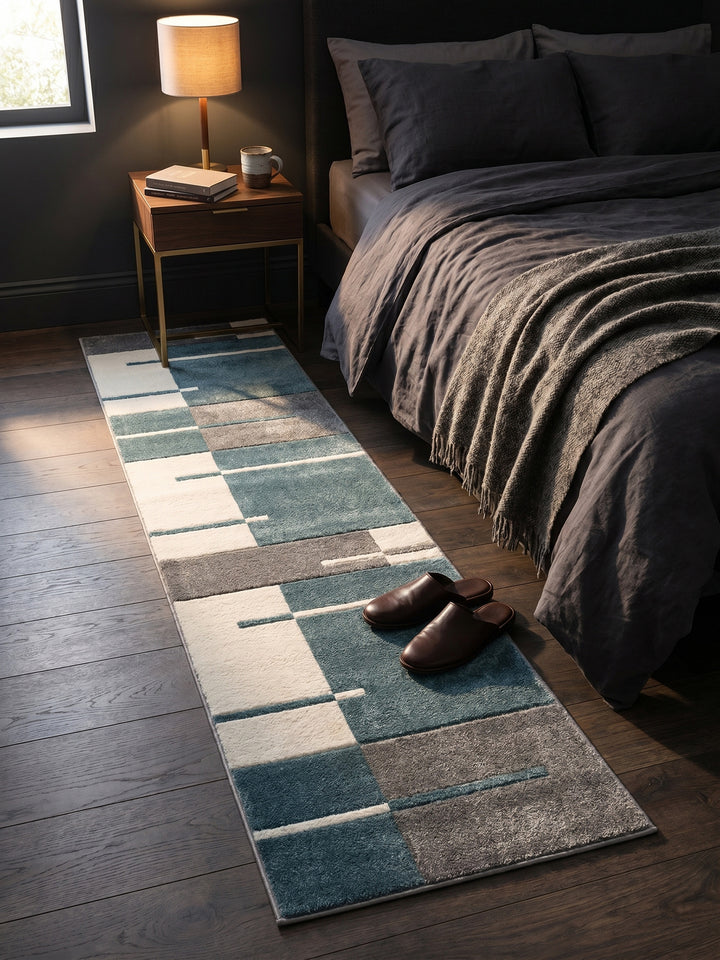 Teppich Blue Läufer Wohnidee gemütlich_