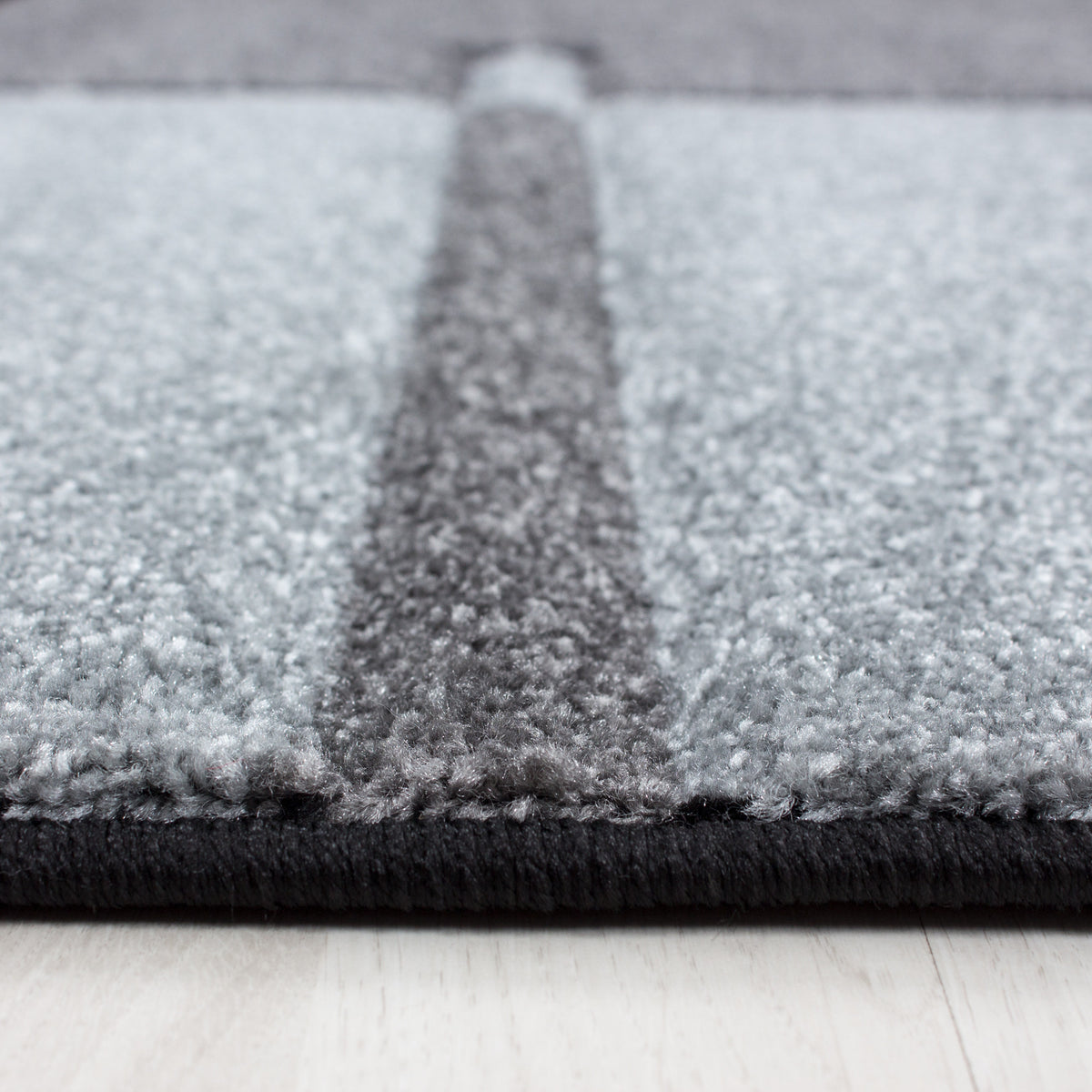 Kurzflor-Teppich Blockstreifen – Waschbar | Modernes Liniendesign | Handgearbeitete Konturen – Ansicht 28