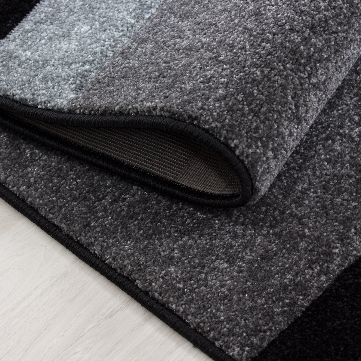 Kurzflor-Teppich Blockstreifen – Waschbar | Modernes Liniendesign | Handgearbeitete Konturen – Ansicht 31