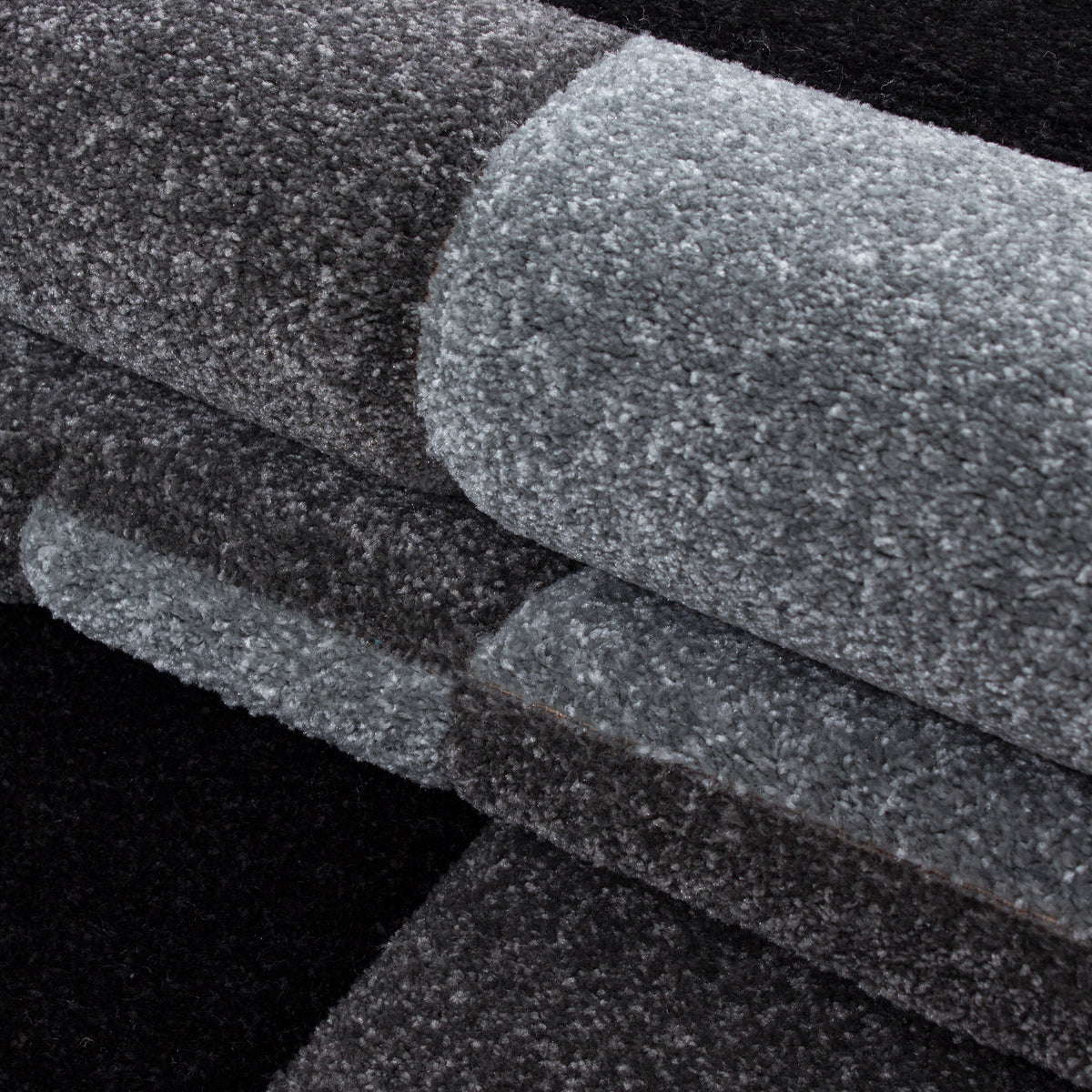 Kurzflor-Teppich Blockstreifen – Waschbar | Modernes Liniendesign | Handgearbeitete Konturen – Ansicht 37