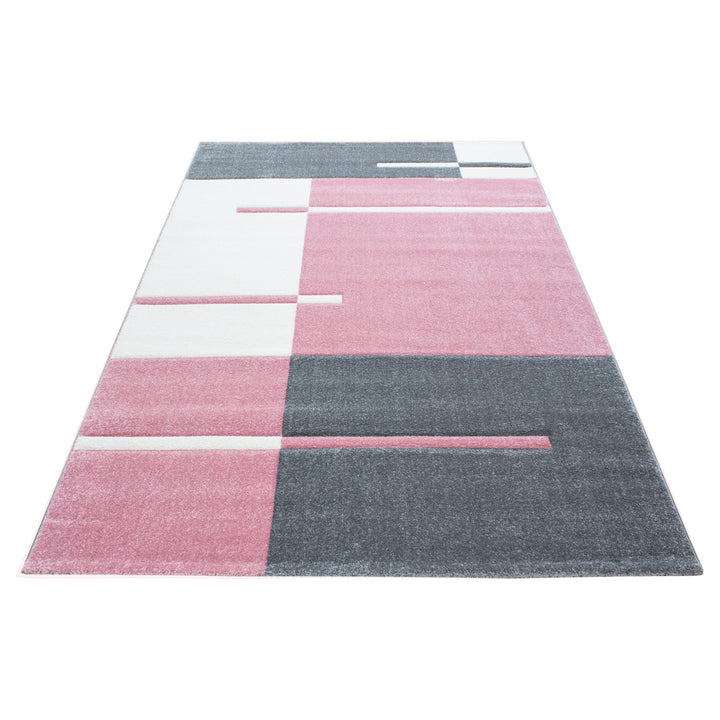 Teppich Kurzflor Karo Muster Polypropylen Wohnzimmer