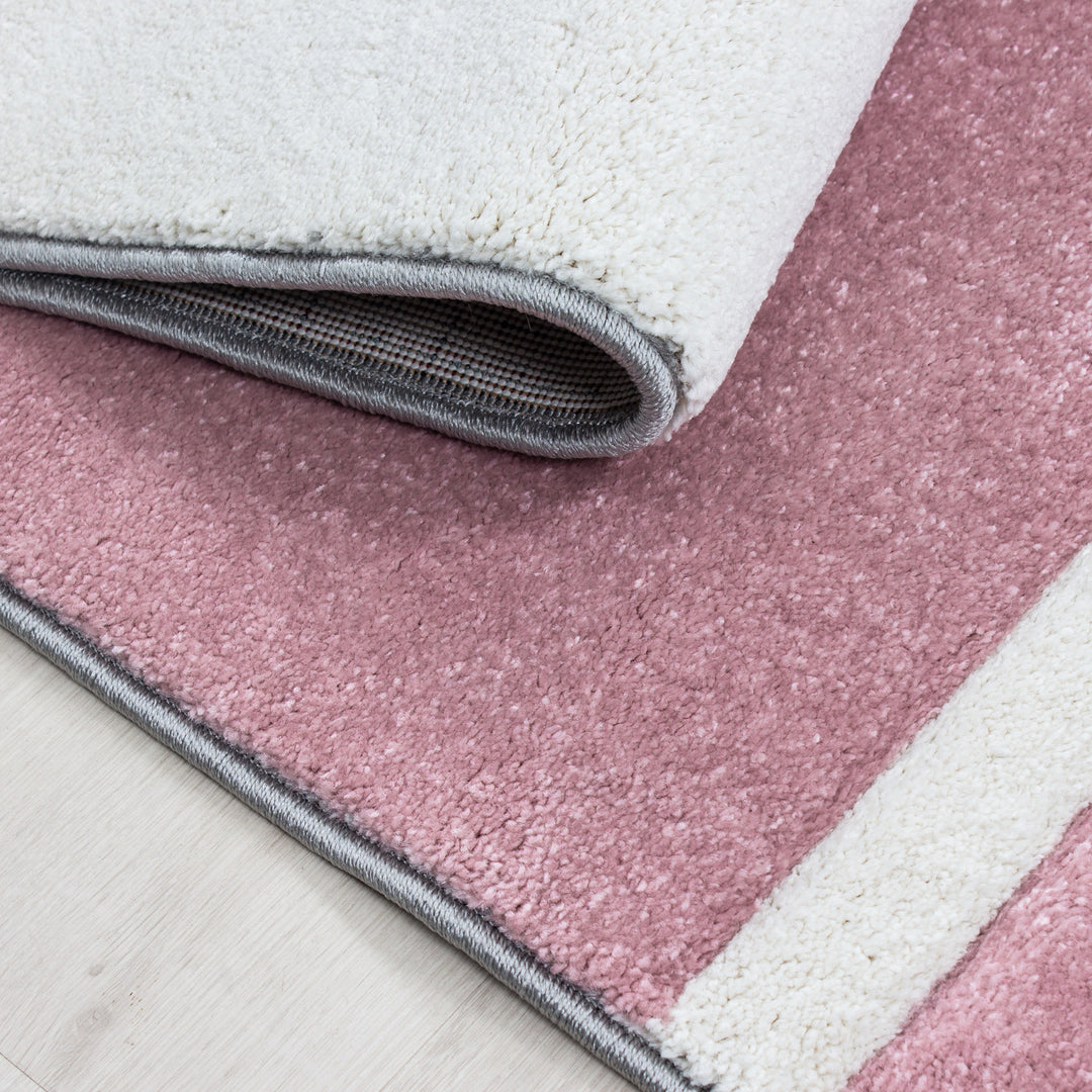 Teppich Kurzflor Karo Muster Polypropylen Wohnzimmer