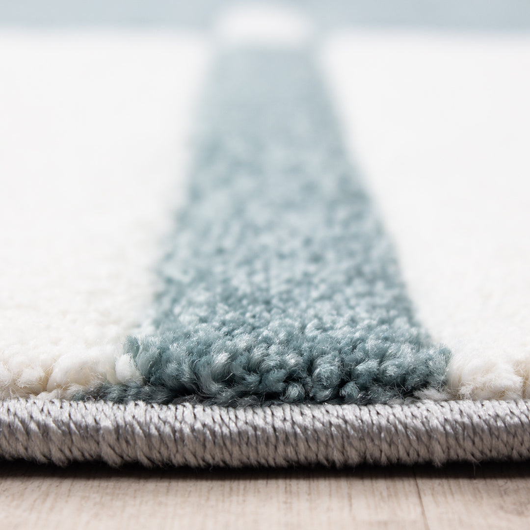 Teppich Kurzflor Karo Muster Polypropylen Wohnzimmer