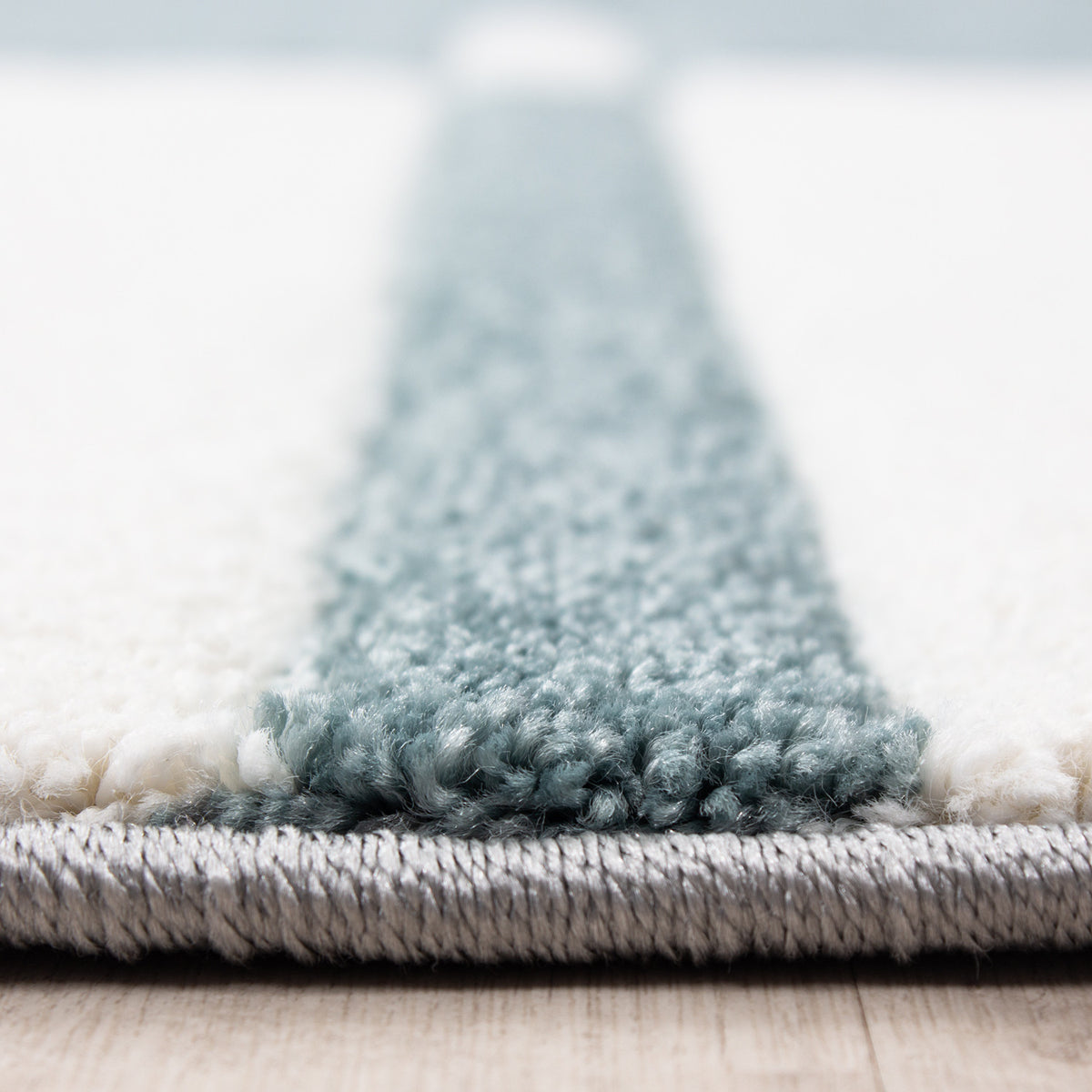 Kurzflor-Teppich Blockstreifen – Waschbar | Modernes Liniendesign | Handgearbeitete Konturen – Ansicht 4