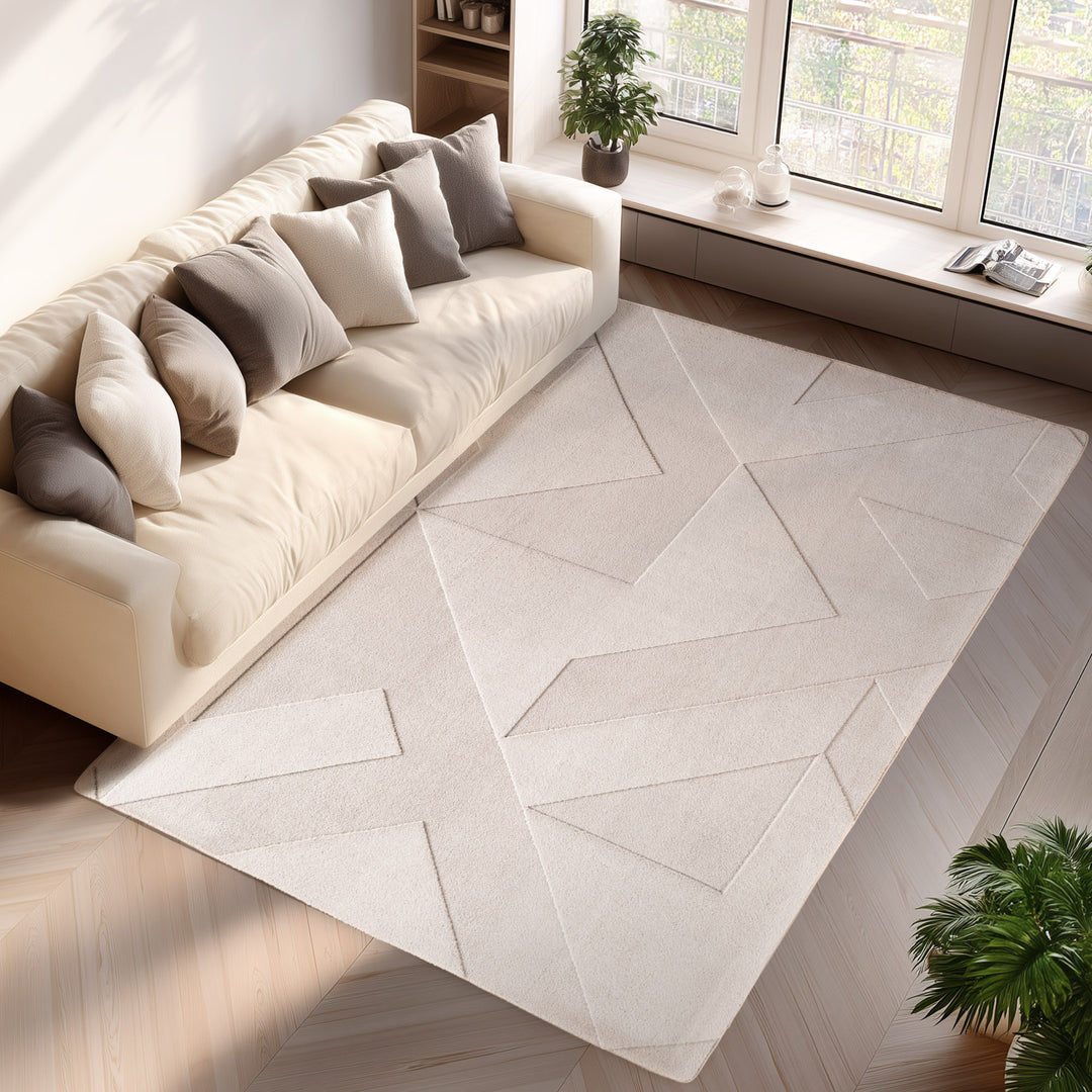 Teppich Kurzflor Geometrisch Microfaser Innen_Rechteckig_