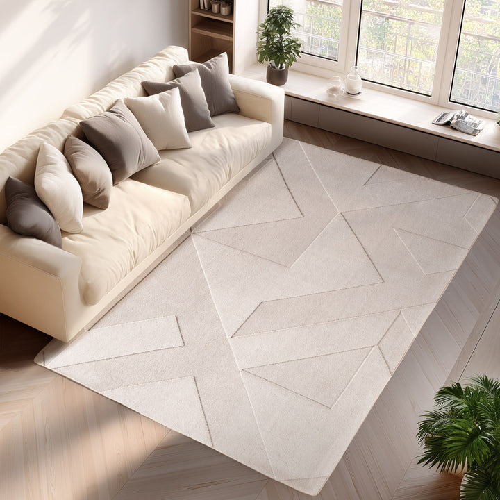 Teppich Kurzflor Geometrisch Microfaser Innen_Rechteckig_