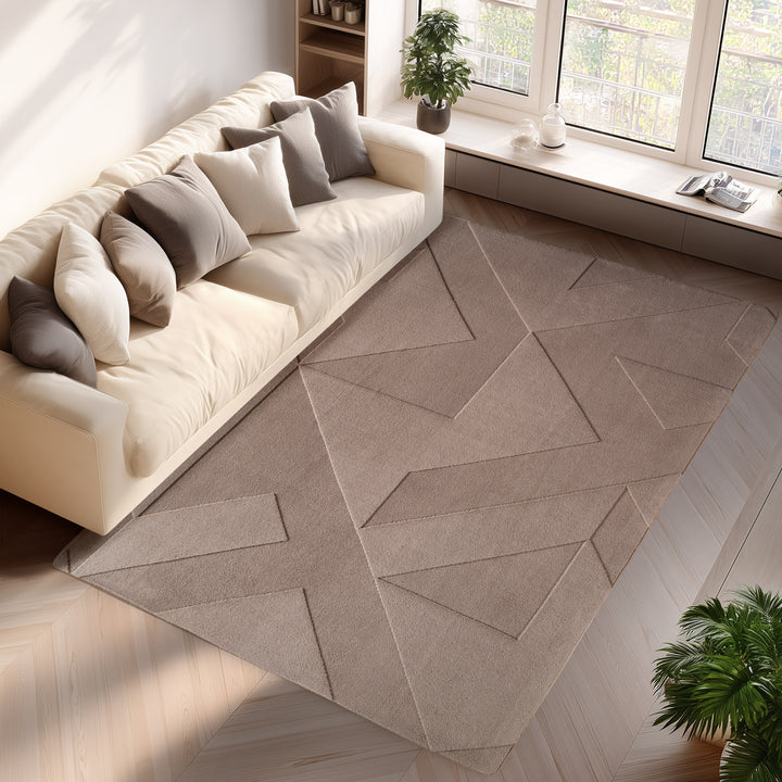 Teppich Kurzflor Geometrisch Microfaser Innen_Rechteckig_