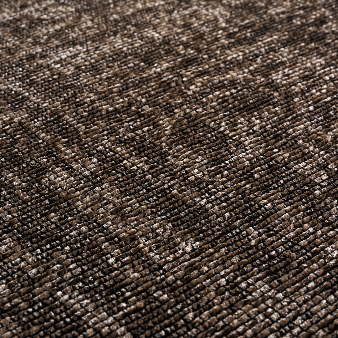 Teppich Kurzflor Unicolor Chenille Baumwolle Innen_Braun_Läufer_