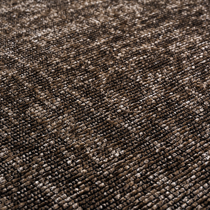 Teppich Kurzflor Unicolor Chenille Baumwolle Innen_Braun_Läufer_