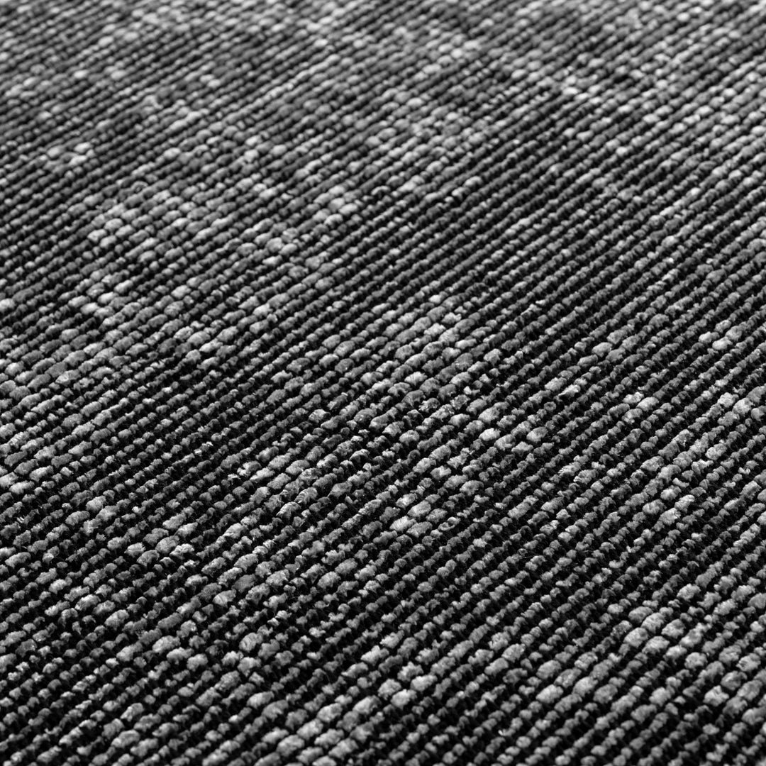 Teppich Kurzflor Unicolor Chenille Baumwolle Innen_Grau_Läufer_