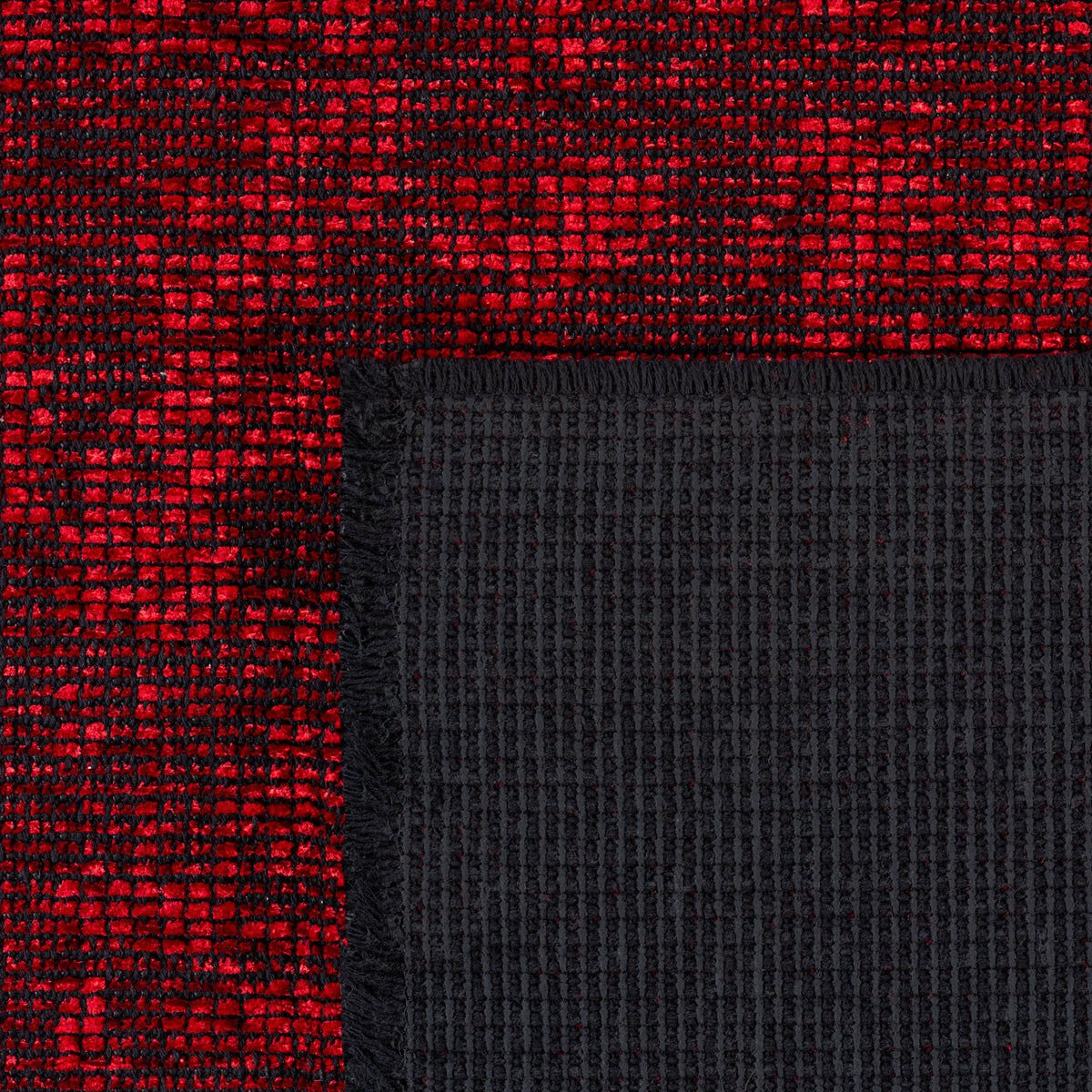 Teppich Kurzflor Unicolor Chenille Baumwolle Innen_Läufer_