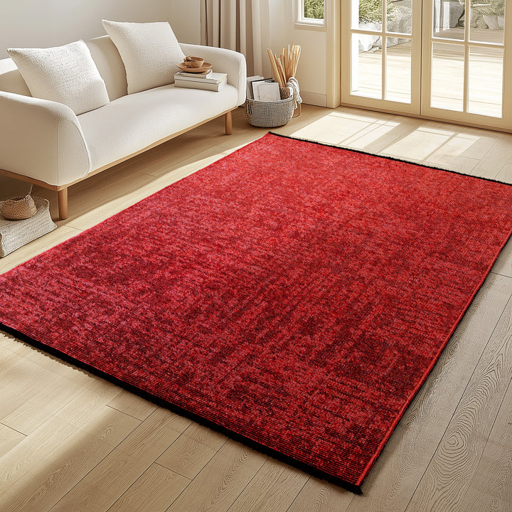 Teppich Kurzflor Unicolor Chenille Baumwolle Innen_Rechteckig_