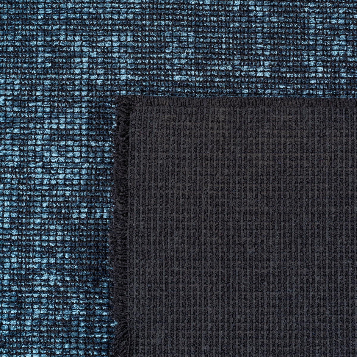 Teppich Kurzflor Unicolor Chenille Baumwolle Innen_Läufer_