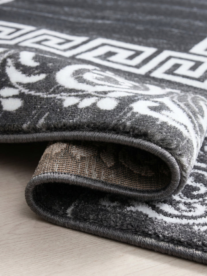 Teppich Grey Läufer Kante Rückseite_