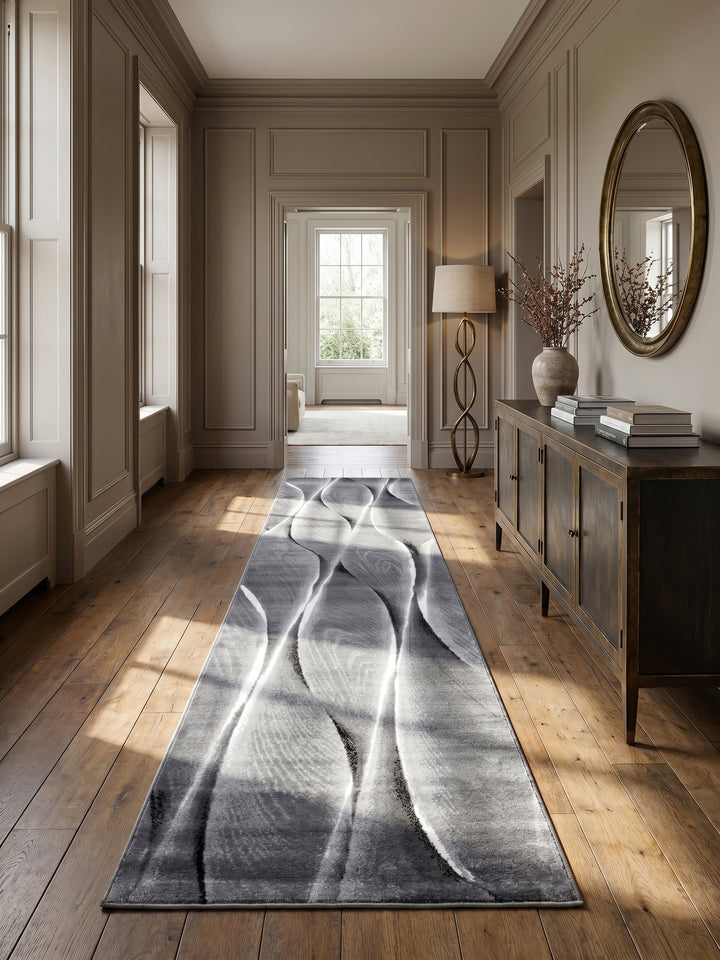Teppich Schwarz Läufer im Wohnzimmer Einrichtungsidee_