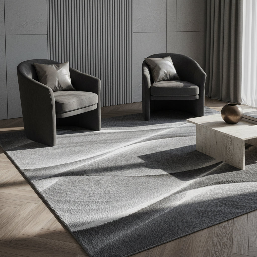 Teppich Kurzflor Ombre Polypropylen Wohnzimmer_Läufer_
