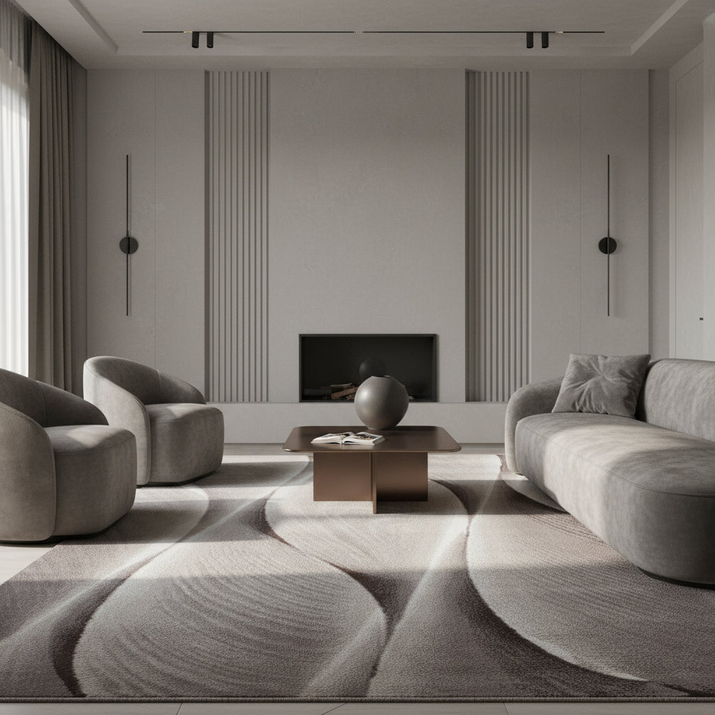 Teppich Kurzflor Ombre Polypropylen Wohnzimmer_Läufer_
