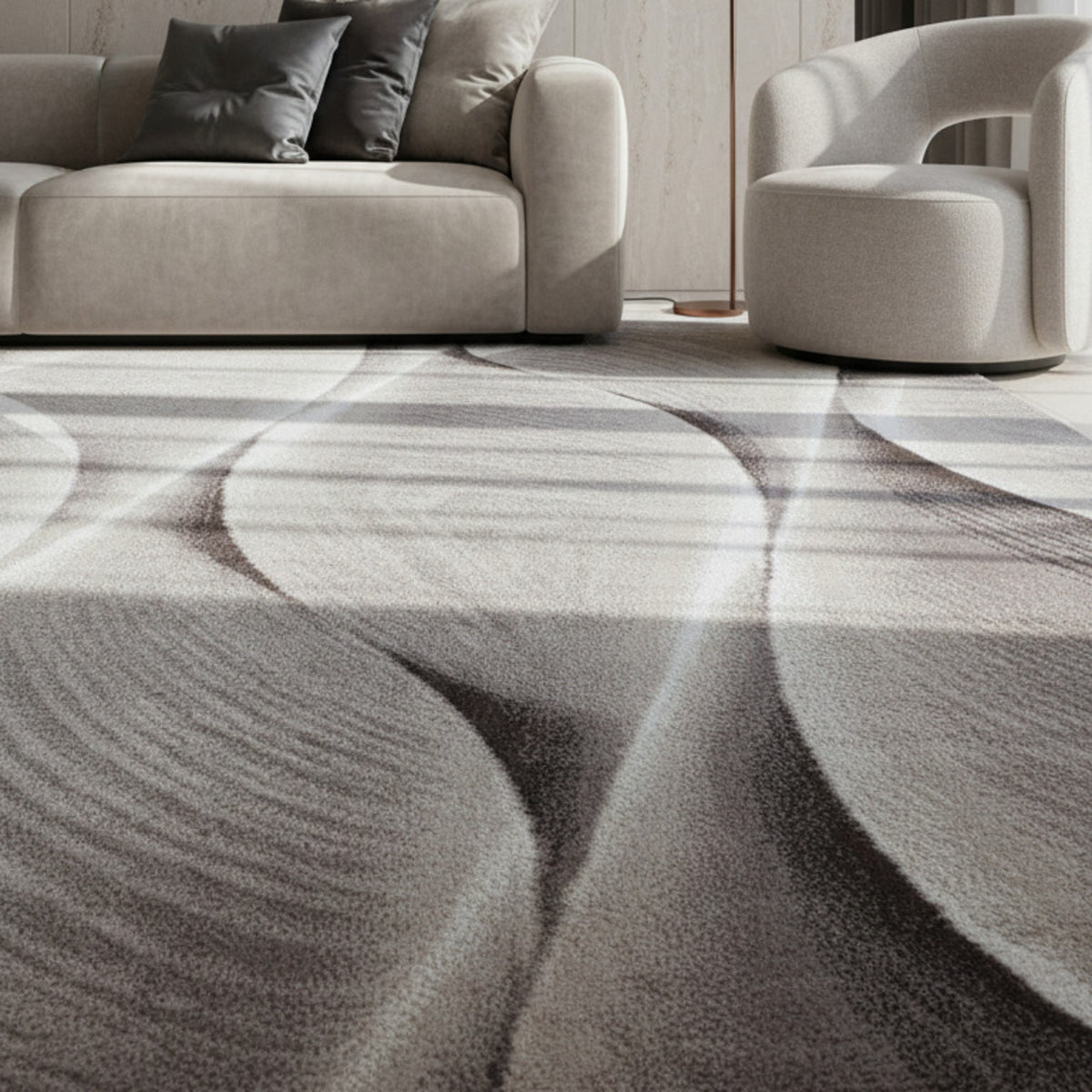 Teppich Kurzflor Ombre Polypropylen Wohnzimmer_Läufer_