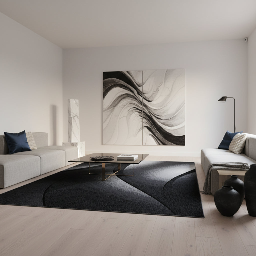 Teppich Kurzflor Ombre-Verlauf Polypropylen Wohnzimmer Läufer