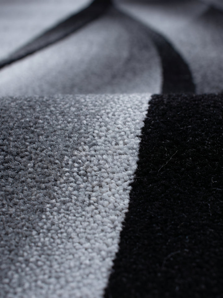 Teppich Schwarz Läufer Farbdetail Muster_