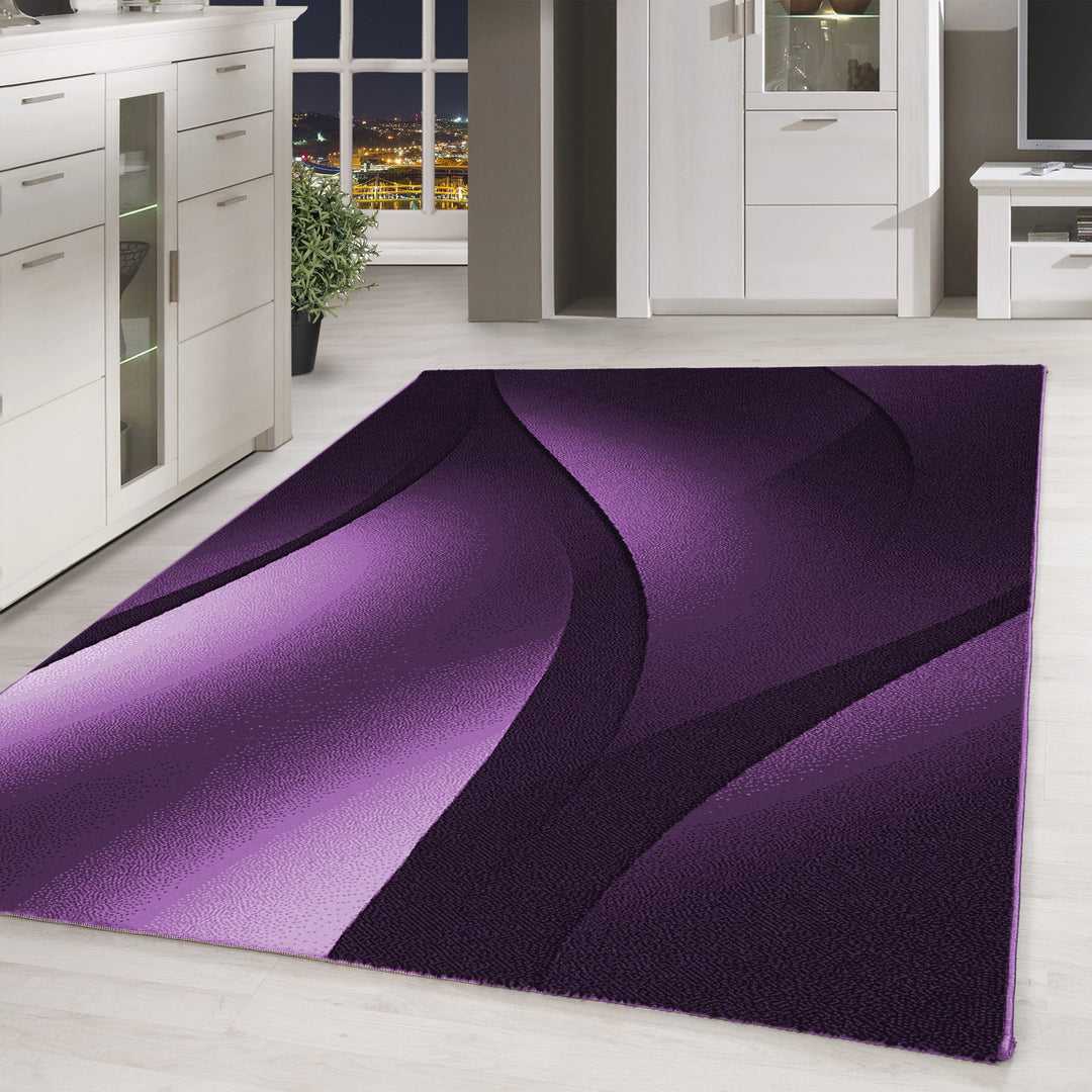 Teppich Kurzflor Ombre-Verlauf Polypropylen Wohnzimmer_Violett_Läufer_